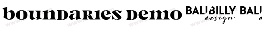 boundaries demo字体转换